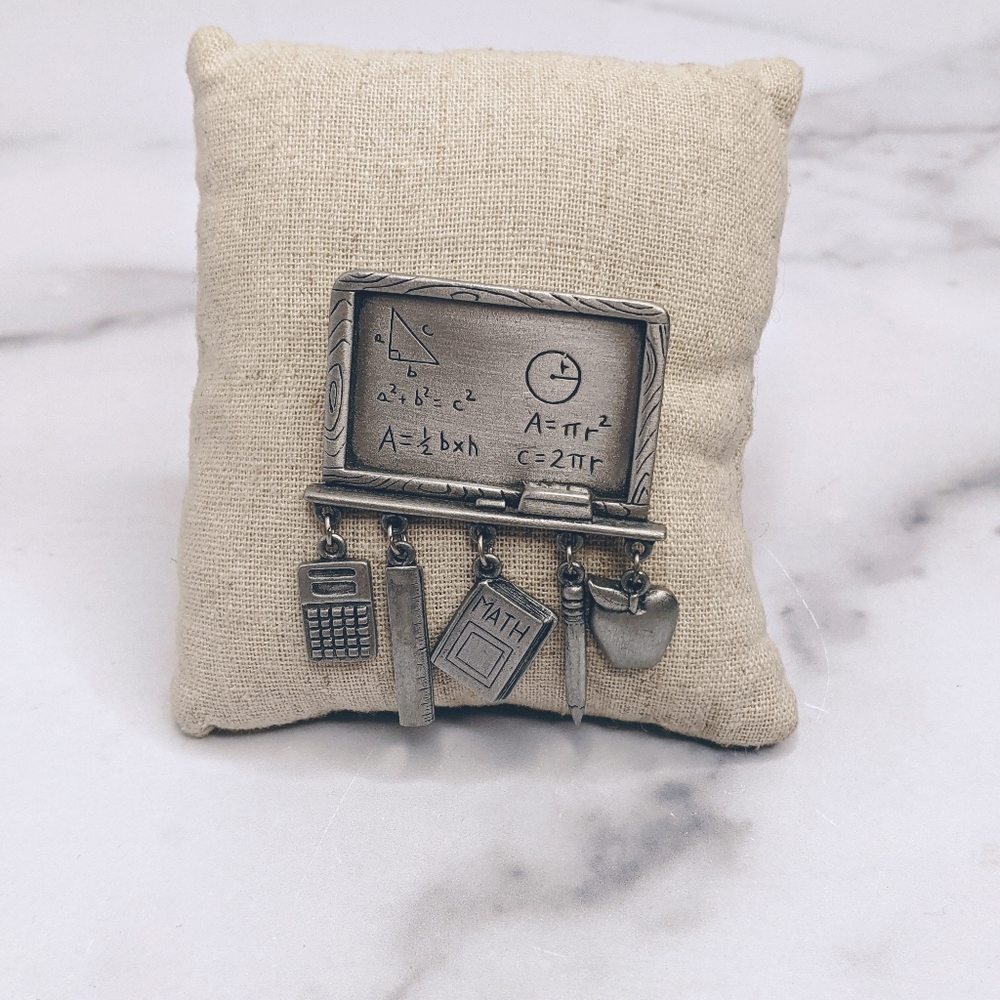 Vintage JJ teacher themed brooch